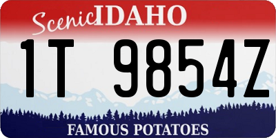 ID license plate 1T9854Z