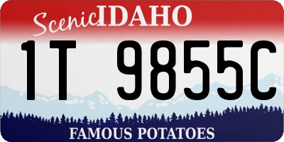 ID license plate 1T9855C