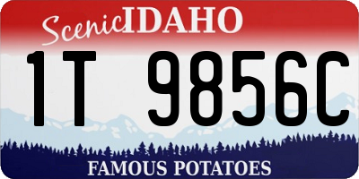 ID license plate 1T9856C
