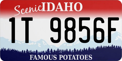ID license plate 1T9856F