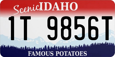 ID license plate 1T9856T