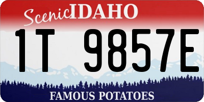 ID license plate 1T9857E