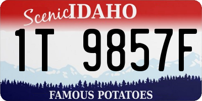 ID license plate 1T9857F