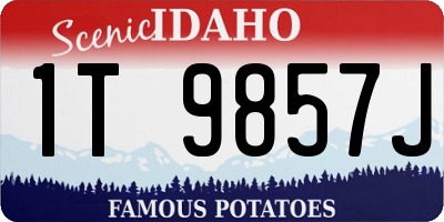 ID license plate 1T9857J