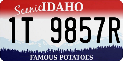 ID license plate 1T9857R