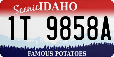 ID license plate 1T9858A