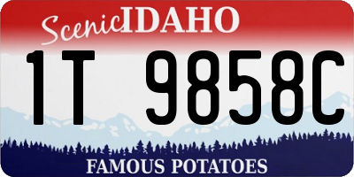 ID license plate 1T9858C
