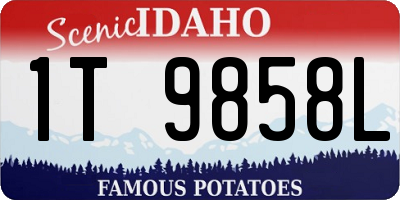 ID license plate 1T9858L