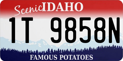 ID license plate 1T9858N