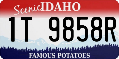 ID license plate 1T9858R