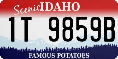 ID license plate 1T9859B