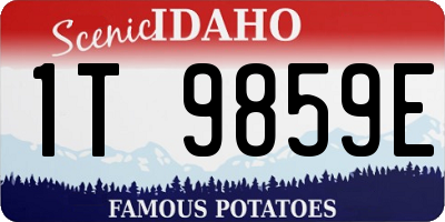 ID license plate 1T9859E