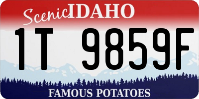 ID license plate 1T9859F