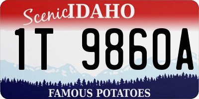 ID license plate 1T9860A