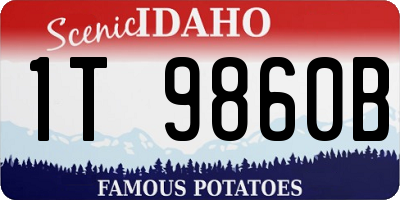 ID license plate 1T9860B
