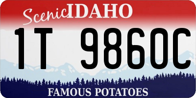 ID license plate 1T9860C