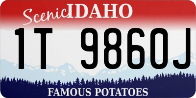 ID license plate 1T9860J