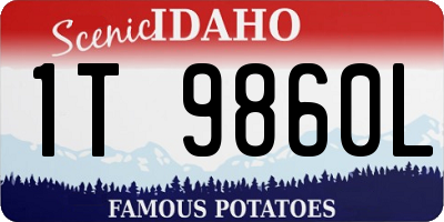 ID license plate 1T9860L