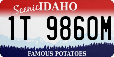 ID license plate 1T9860M