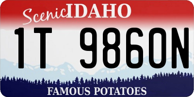 ID license plate 1T9860N