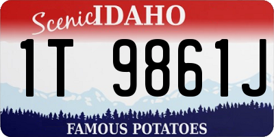 ID license plate 1T9861J