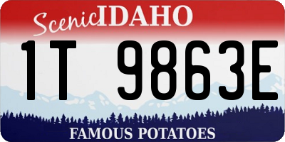 ID license plate 1T9863E