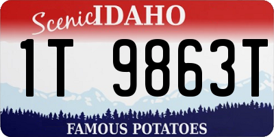 ID license plate 1T9863T