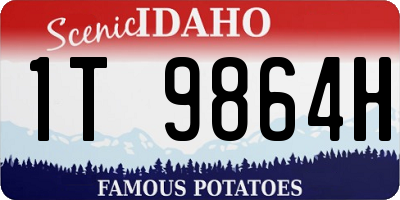 ID license plate 1T9864H