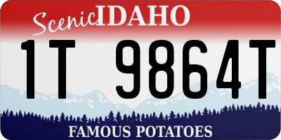 ID license plate 1T9864T