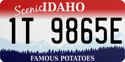 ID license plate 1T9865E