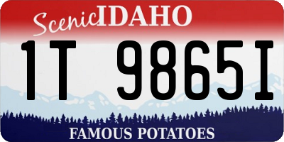 ID license plate 1T9865I