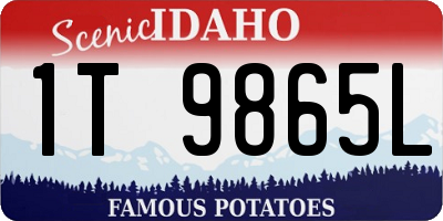 ID license plate 1T9865L