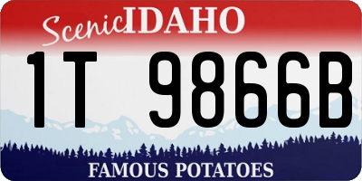 ID license plate 1T9866B