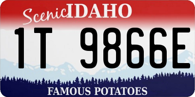 ID license plate 1T9866E