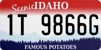 ID license plate 1T9866G