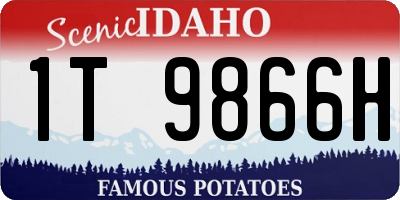 ID license plate 1T9866H