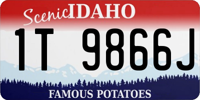 ID license plate 1T9866J
