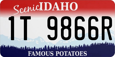 ID license plate 1T9866R
