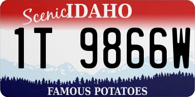 ID license plate 1T9866W