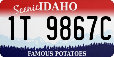 ID license plate 1T9867C