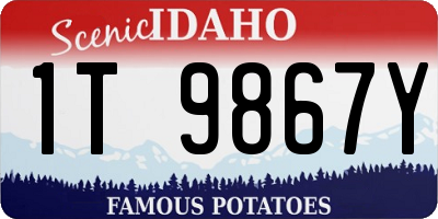 ID license plate 1T9867Y