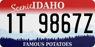 ID license plate 1T9867Z