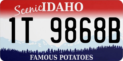 ID license plate 1T9868B