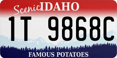 ID license plate 1T9868C