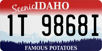 ID license plate 1T9868I