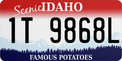 ID license plate 1T9868L