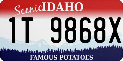 ID license plate 1T9868X