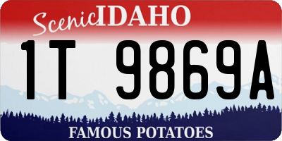 ID license plate 1T9869A