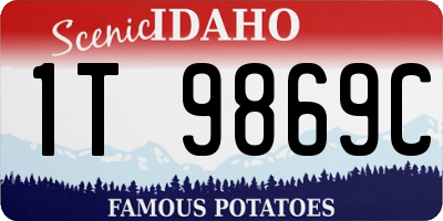 ID license plate 1T9869C