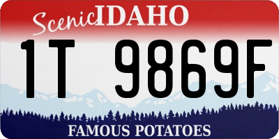 ID license plate 1T9869F